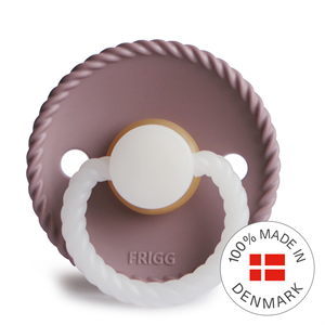 FRIGG Rope - Round Latex Pacifier - Twilight Mauve Night - Size 1